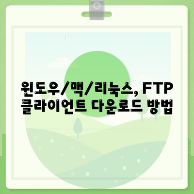 FTP 클라이언트 다운로드