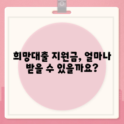 소상공인 희망대출 지원금 신청