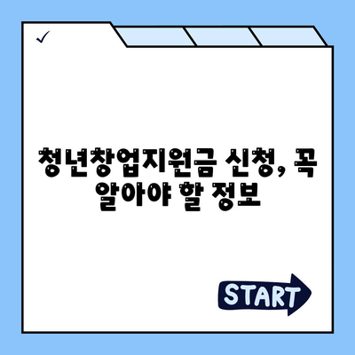 청년창업지원금 신청