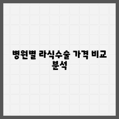 라식수술 가격