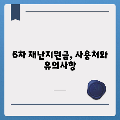 6차 재난지원금 신청 지급