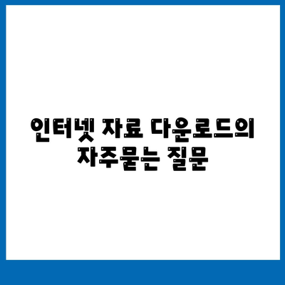 인터넷 자료 다운로드