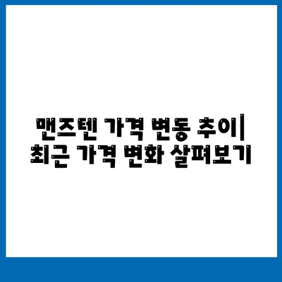 맨즈텐 가격