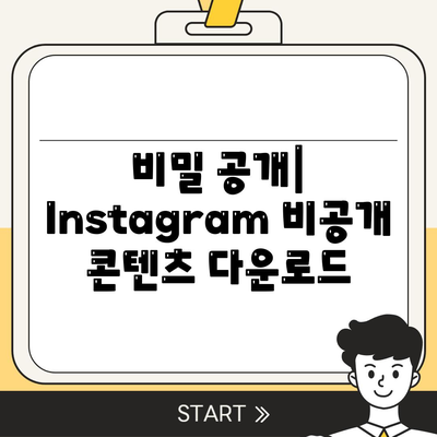 비밀 공개| Instagram 비공개 콘텐츠 다운로드