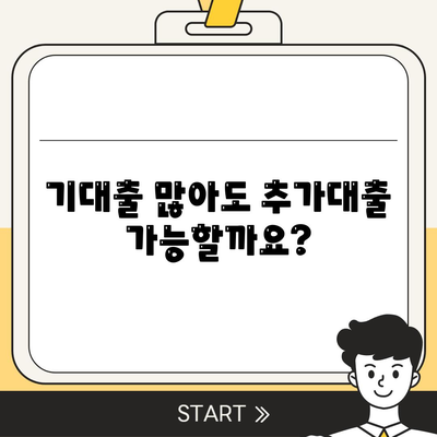 기대출 과다자 추가대출 조건