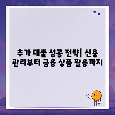 기대출 과다자 추가대출 조건