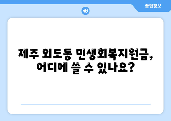 제주도 제주시 외도동 민생회복지원금 | 신청 | 신청방법 | 대상 | 지급일 | 사용처 | 전국민 | 이재명 | 2024