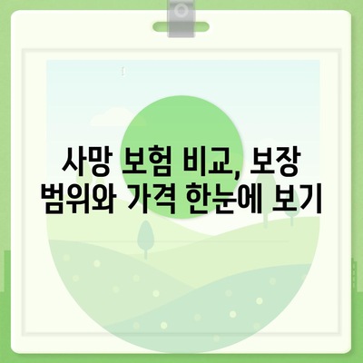 사망 보험 문의| 나에게 맞는 보험 찾기 | 보험 비교, 보장 분석, 가입 팁