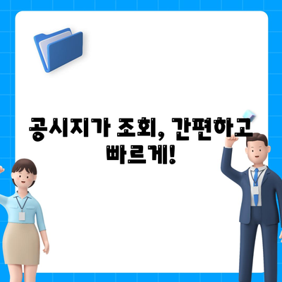 내 집의 공시지가, 쉽고 빠르게 확인하세요! | 공시지가 조회, 부동산 정보, 토지 가격