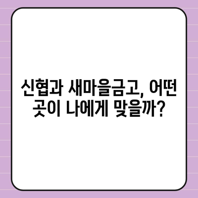 신협 vs 새마을금고| 나에게 맞는 금융기관은? | 신협, 새마을금고, 금융상품 비교, 지역 금융, 금융 선택 가이드