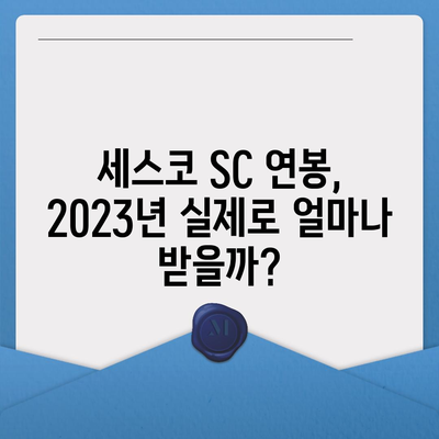 세스코 SC 연봉| 2023년 최신 정보 & 현실적인 연봉 수준 | 세스코, SC, 연봉, 급여, 채용