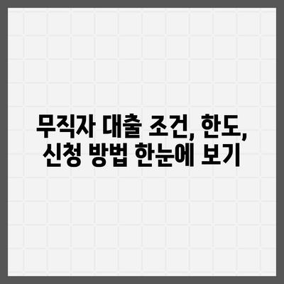 무직자 정부지원대출 가능한 곳 총정리 | 조건, 한도, 신청방법, 추천 상품 비교