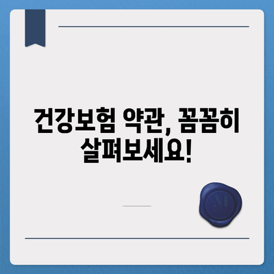 건강보험 약관 완벽 분석| 꼭 알아야 할 주요 내용과 해석 | 건강보험, 보장 범위, 혜택, 보험금 청구, 핵심 조항