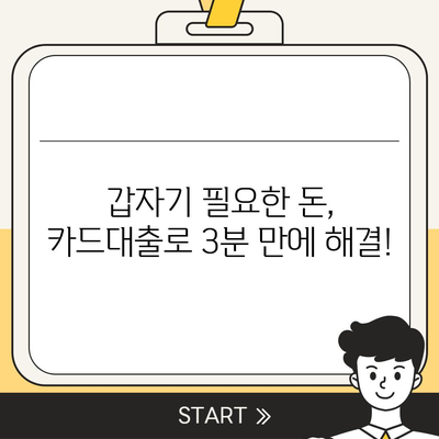 급할 때 딱! 단기카드대출 비상금대출 3분 만에 알아보기 | 비상금 마련, 카드론, 소액대출, 신용대출