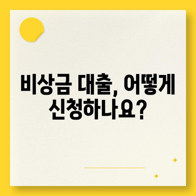 만 19세, 비상금 대출 신청 가능할까요? | 비상금 대출 조건, 신청 방법, 주의 사항