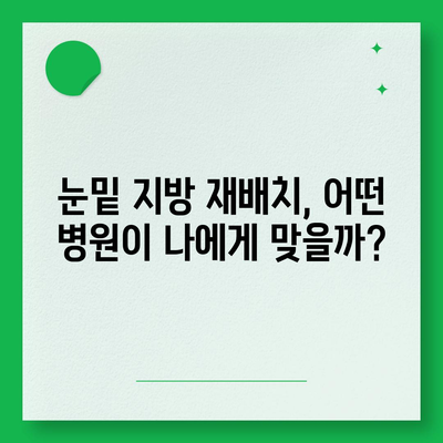 눈밑지방재배치 비용, 병원별 가격 비교 & 정보 가이드 | 눈밑 지방 재배치, 수술 비용, 가격, 정보, 후기