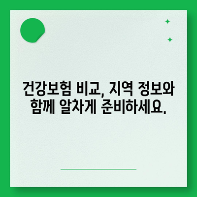 나에게 맞는 건강 보험 찾기| 지역별 추천 & 비교 가이드 | 건강보험, 비교, 추천, 지역 정보, 가입 팁