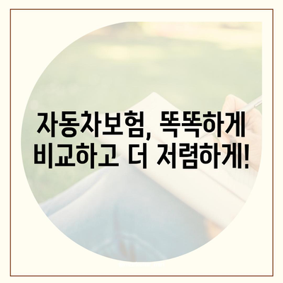 내 보험료, 똑똑하게 비교하세요! | 자동차보험 비교, 보험료 계산, 추천