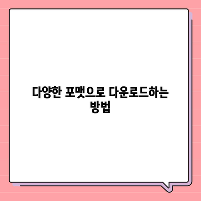 비디오 다운로드 방법| 무료 사이트와 유용한 팁 총정리 | 비디오, 다운로드, 꿀팁