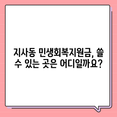 부산시 강서구 지사동 민생회복지원금 | 신청 | 신청방법 | 대상 | 지급일 | 사용처 | 전국민 | 이재명 | 2024