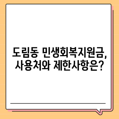 서울시 영등포구 도림동 민생회복지원금 | 신청 | 신청방법 | 대상 | 지급일 | 사용처 | 전국민 | 이재명 | 2024