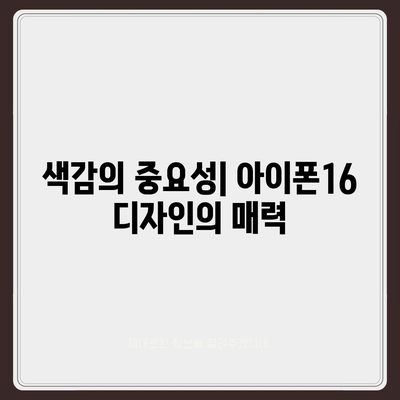 아이폰16 | 색감의 조화로 시선을 사로잡음