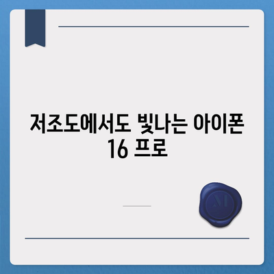 아이폰 16 프로의 대망의 카메라 업그레이드