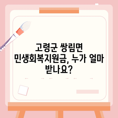 경상북도 고령군 쌍림면 민생회복지원금 | 신청 | 신청방법 | 대상 | 지급일 | 사용처 | 전국민 | 이재명 | 2024