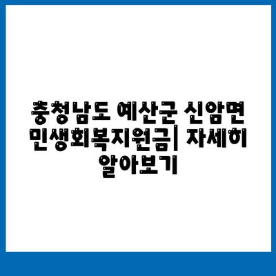 충청남도 예산군 신암면 민생회복지원금 | 신청 | 신청방법 | 대상 | 지급일 | 사용처 | 전국민 | 이재명 | 2024