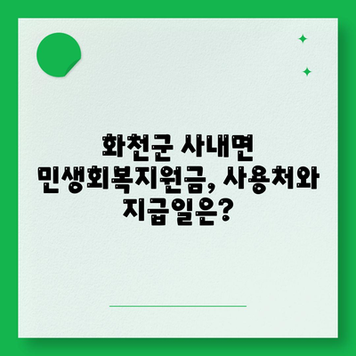 강원도 화천군 사내면 민생회복지원금 | 신청 | 신청방법 | 대상 | 지급일 | 사용처 | 전국민 | 이재명 | 2024