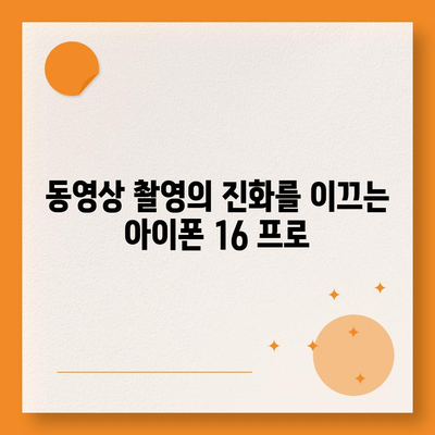 아이폰 16 프로의 대망의 카메라 업그레이드