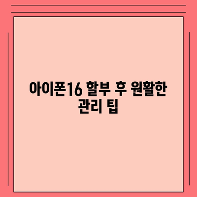 아이폰16 할부 | 비용, 요건, 이점 안내