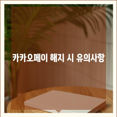 카카오페이 계정을 안전하게 해지하는 요령