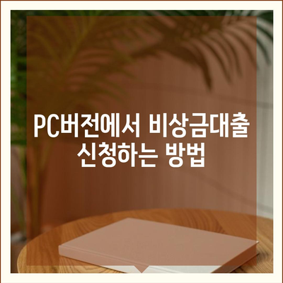 카카오뱅크 pc버전 비상금대출조건