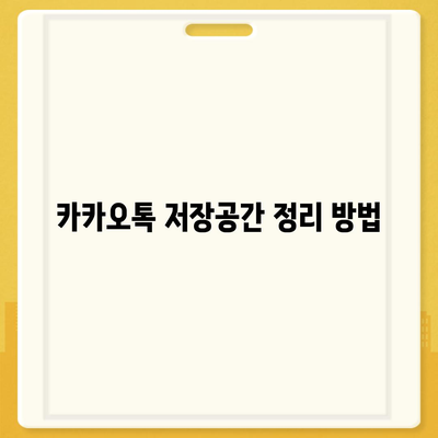 카카오톡 저장공간