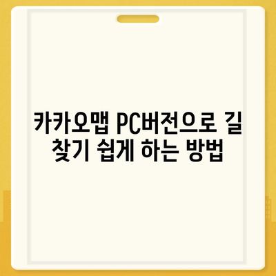 카카오맵 pc버전