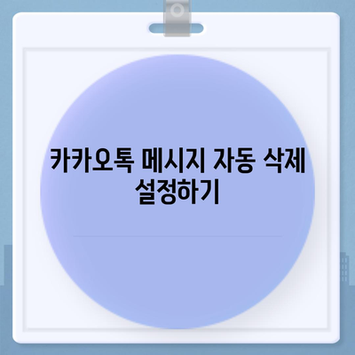 카카오톡 설정