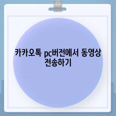 카카오톡 pc버전 동영상