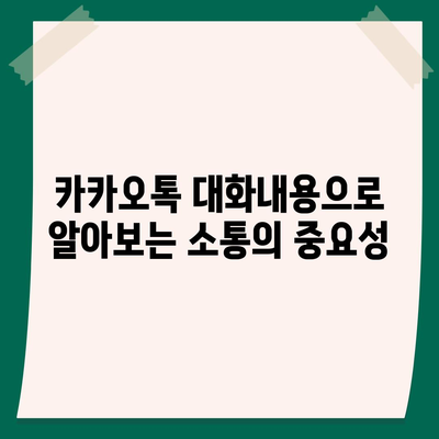 카카오톡 대화내용