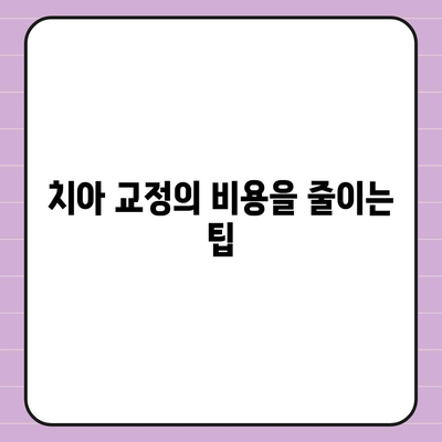 치아 교정 치료를 위한 효과적인 비용 절감 계획 가이드 | 치아 교정, 비용 절감, 치료 방법"