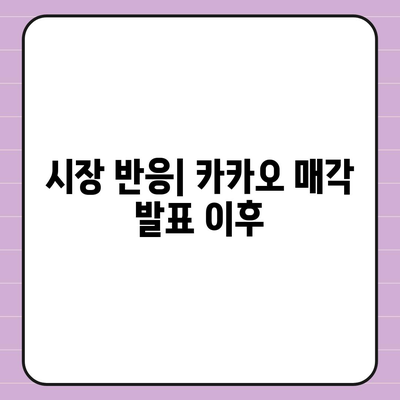 카카오 계열사 매각 | 사업 전망에 미치는 영향