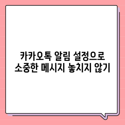 카카오톡 설정