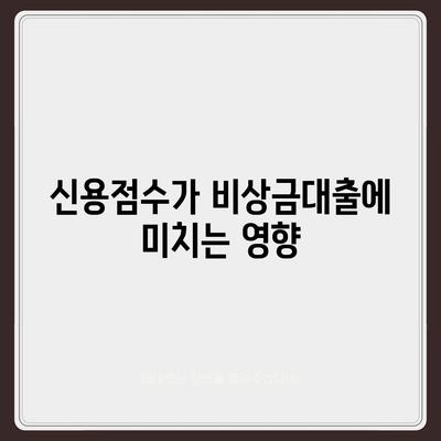 카카오뱅크 비상금대출 신용점수