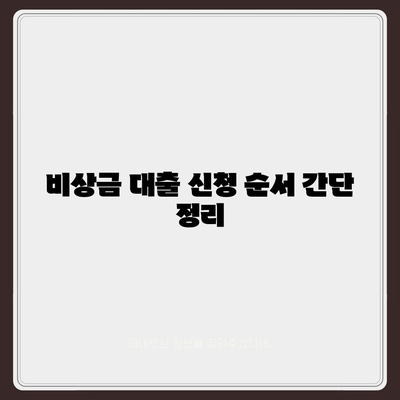 카카오뱅크 비상금 대출 신청 방법