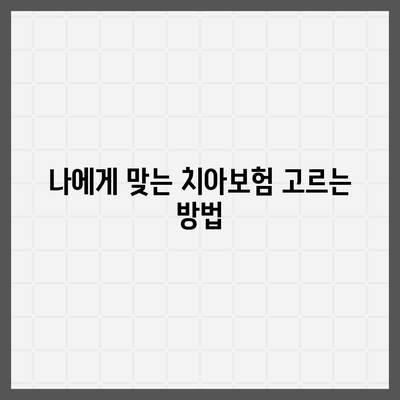 치아보험 추천 이유와 선택 시 고려해야 할 5가지 팁 | 치아보험, 건강보험, 재정 계획