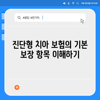 진단형 치아 보험 가입 전 필수 보장 항목 확인하기! | 치아 보험, 보험 가입, 보장 내용