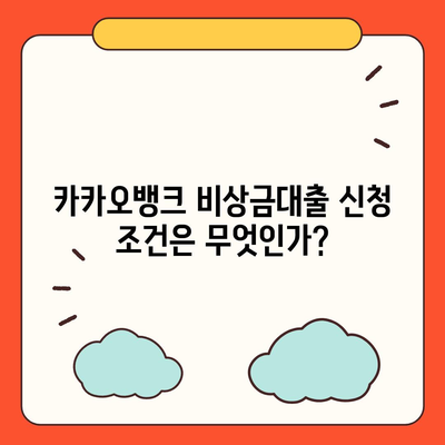 카카오뱅크 비상금대출 거절