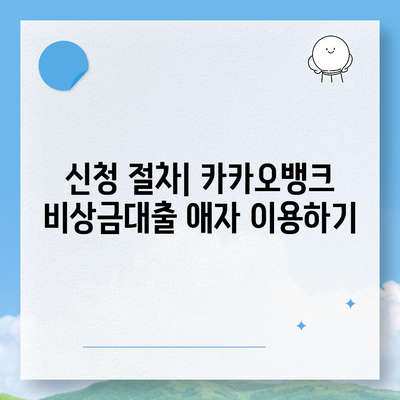 카카오뱅크 비상금대출 애자