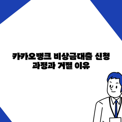 카카오뱅크 pc버전 비상금대출 pc버전 거절