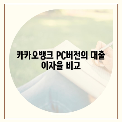 카카오뱅크 pc버전 비상금대출신청